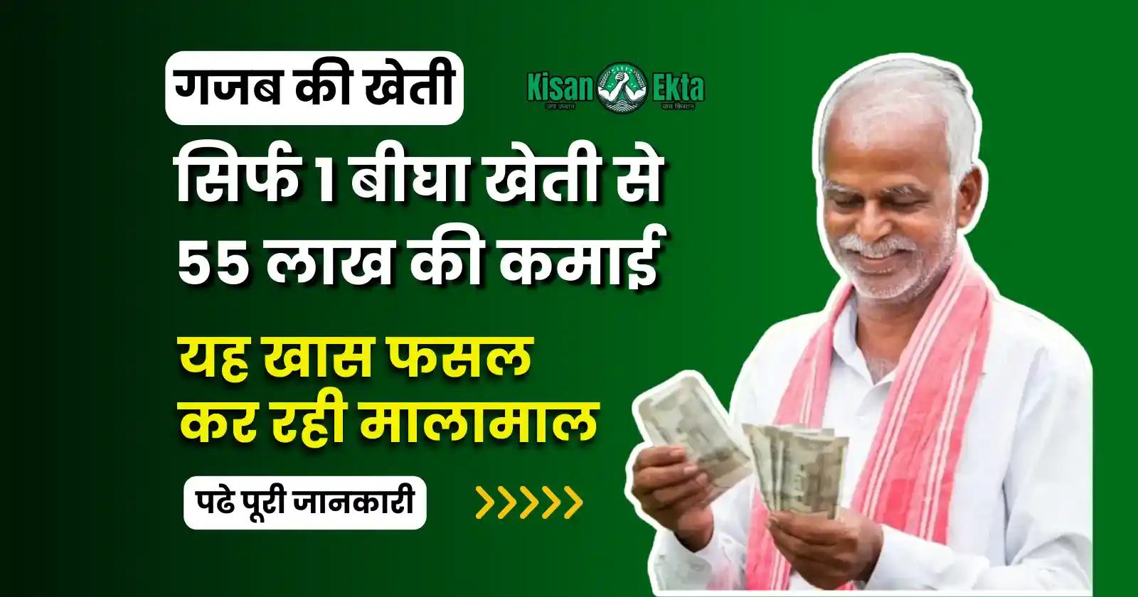 Earning of Rs 55 lakh from farming 1 bigha